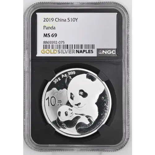 2019 - 30g Panda Silver Coin - China 10Yn - NGC MS69 (S14-B14)